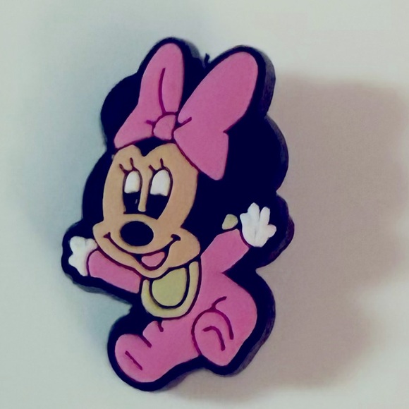 BOGO SALE NEW Baby Minnie Mouse Croc Charm Jibbit Shoe Charm Disney Croc Charms - Picture 1 of 10